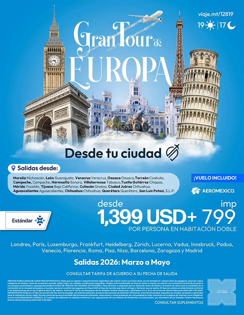 Gran Tour a Europa