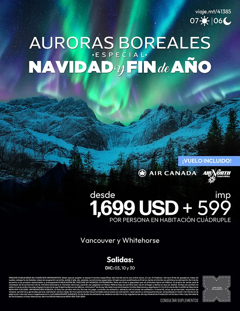 Auroras boreales. Especial Navidad y fin de año 2025