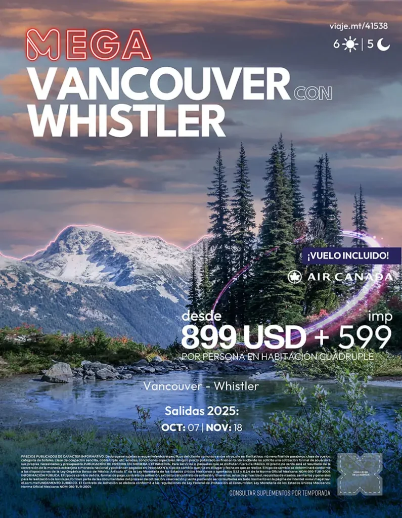 Mega Vancouver con Whistler