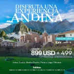 Disfruta una experiencia Andina