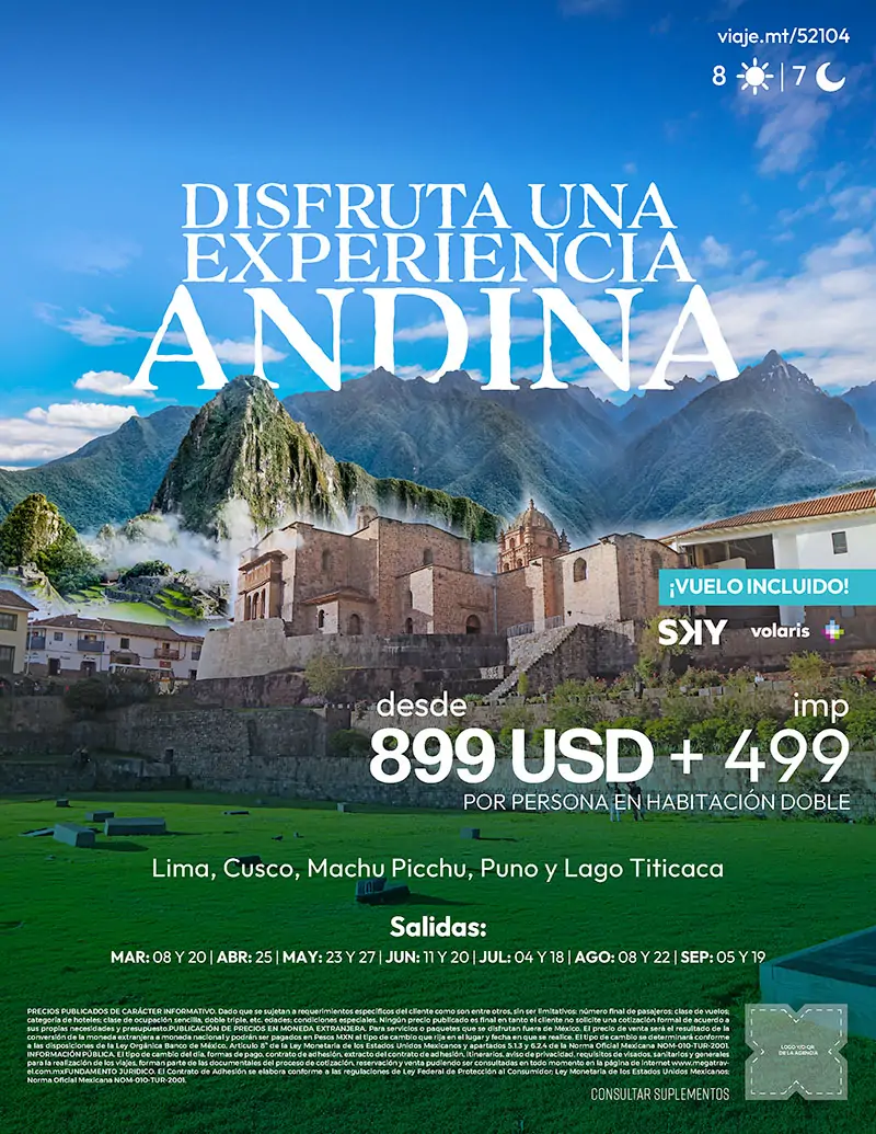 Disfruta una experiencia Andina