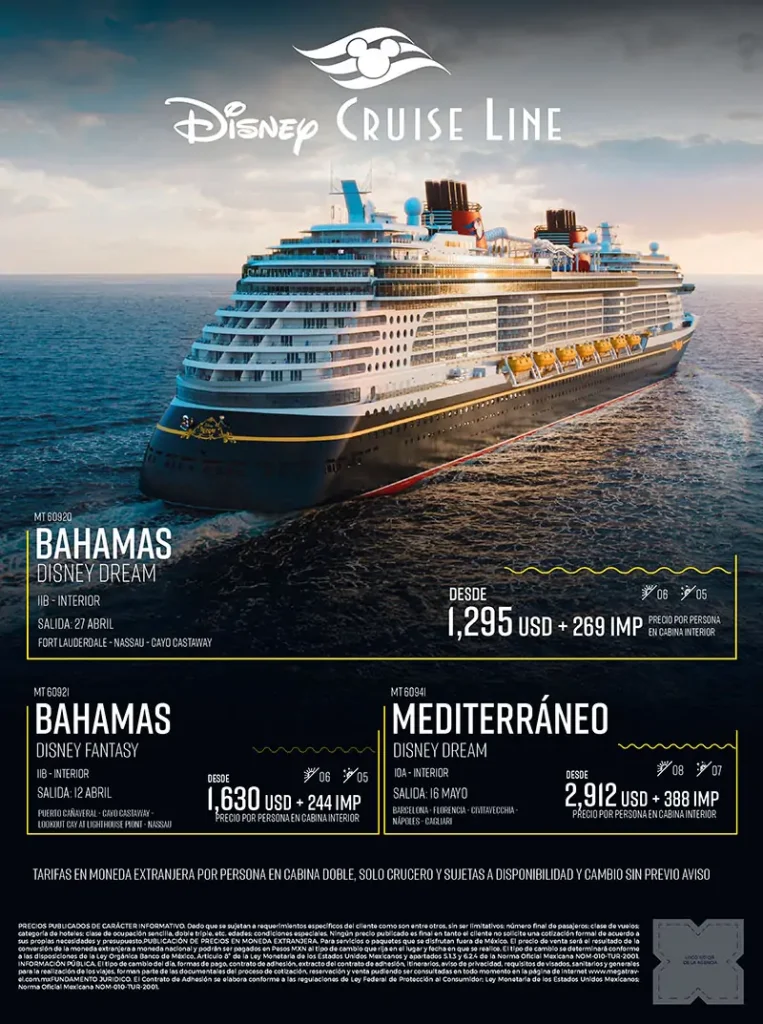 Disney Treasure. Bahamas. Mediterráneo