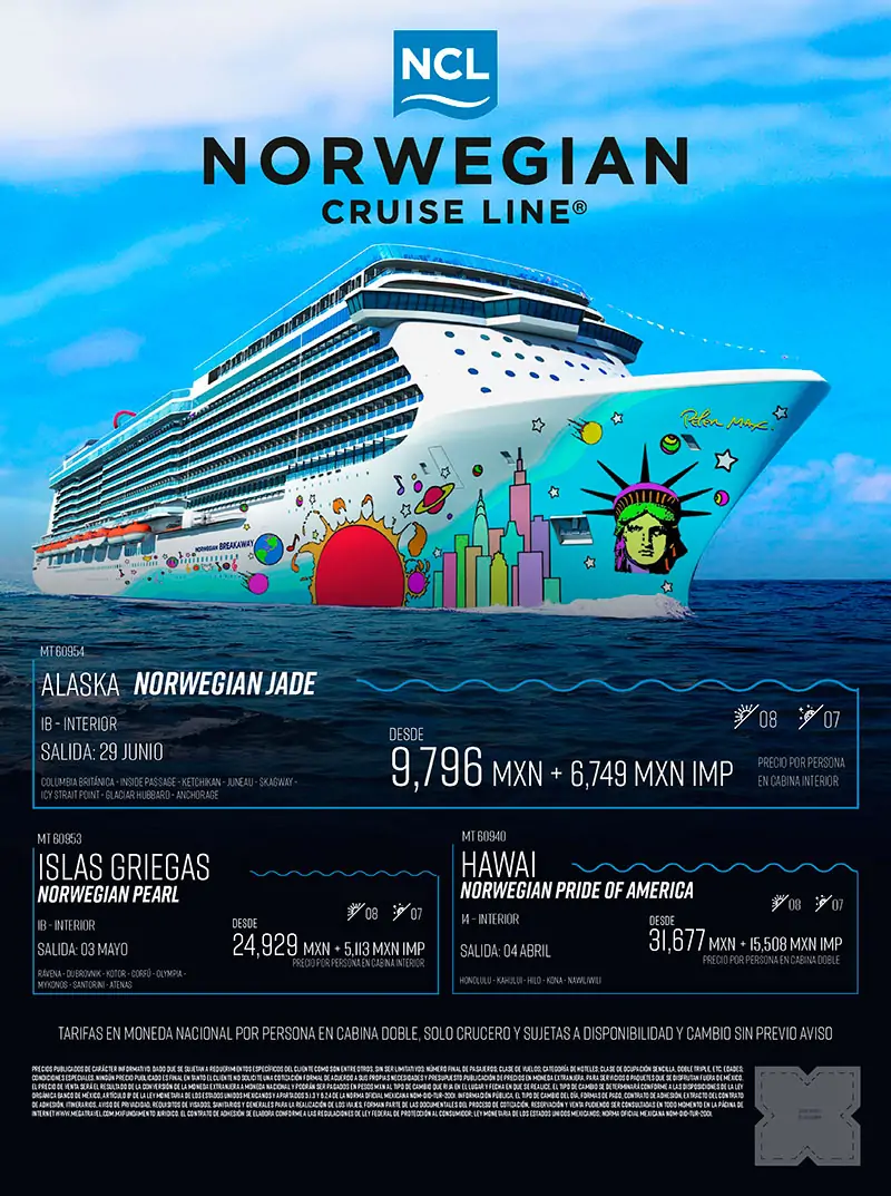 Norwegian. Alaska, Islas Griegas y Hawaii